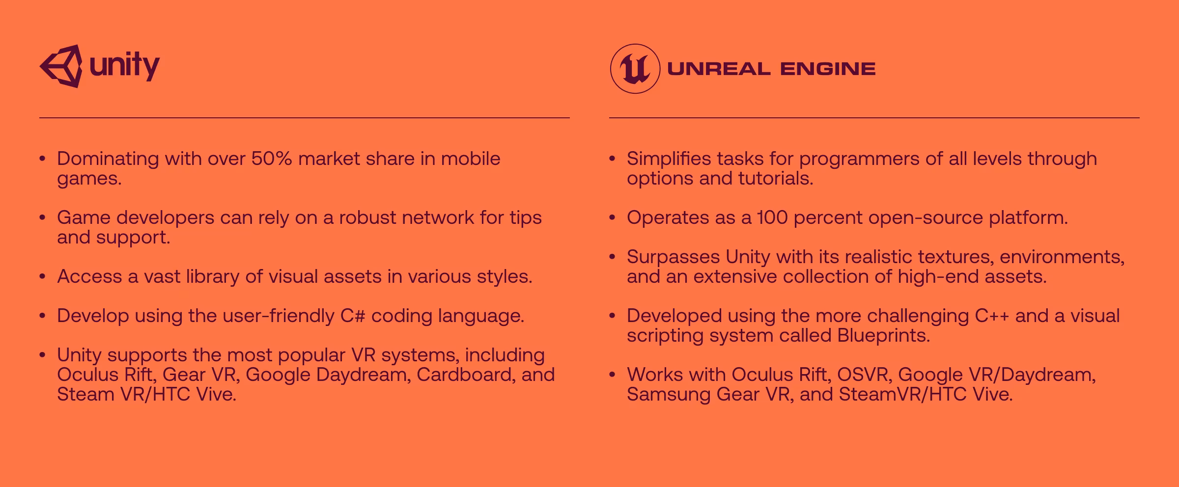 how to choose an engine for vr
